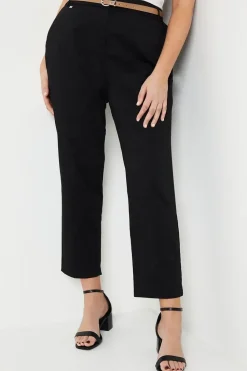 Curve Stretch Cigarette Belted Trousers