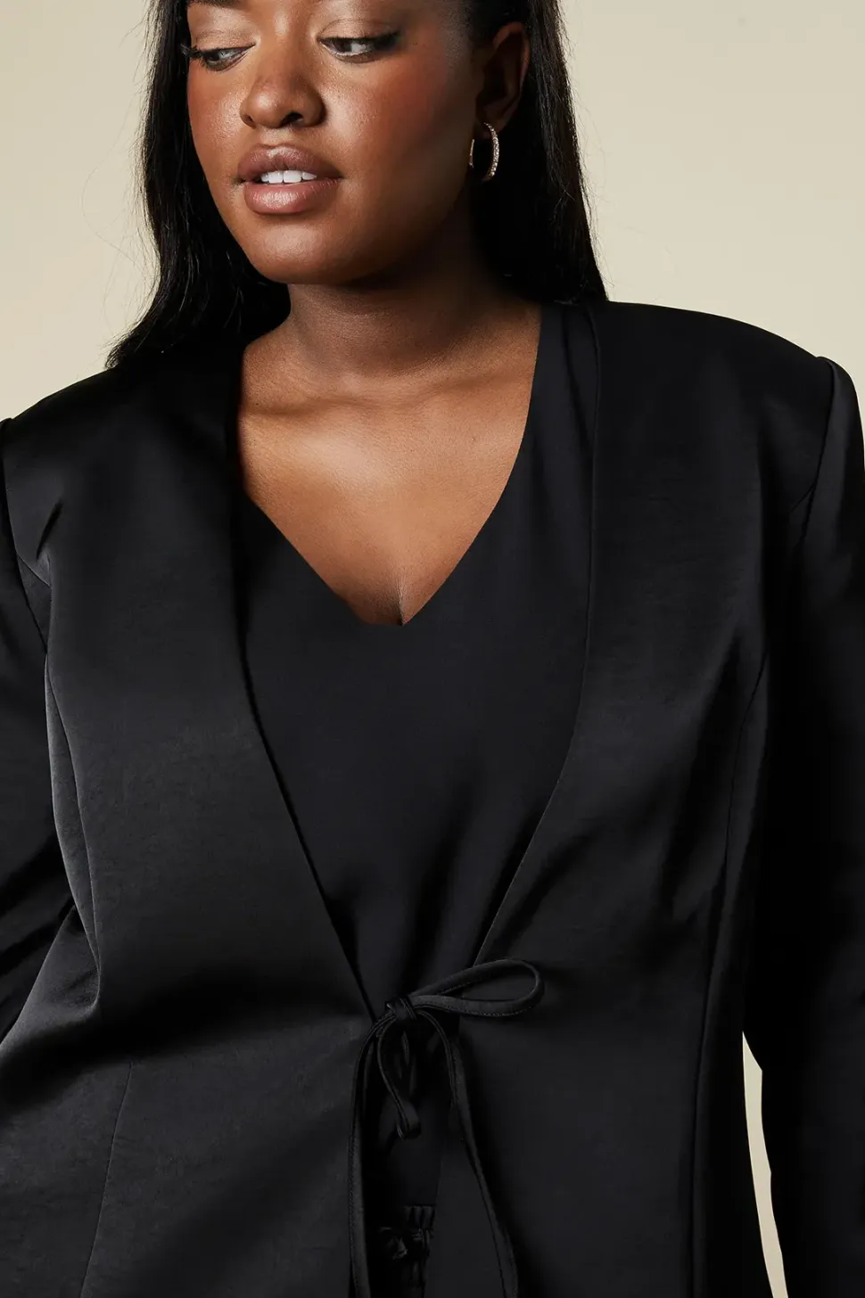 Curve Tie Detail Jacket