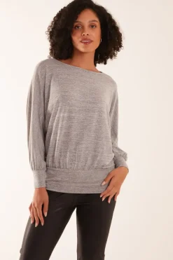 Cut And Sew Batwing Top