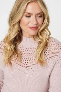 Cut Out Detail High Neck Knitted Jumper
