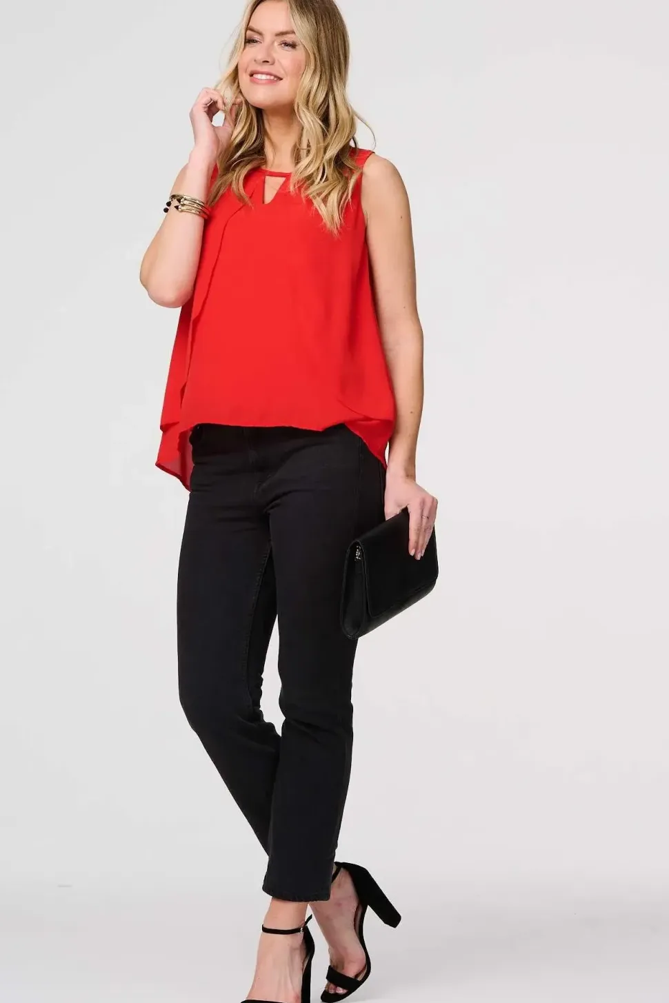 Cut Out Detail Sleeveless Top