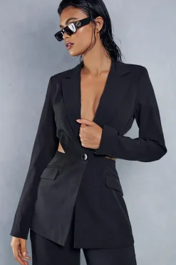 Cut Out Tailored Oversized Blazer