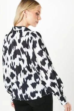 Dalmation Print Pussybow Blouse