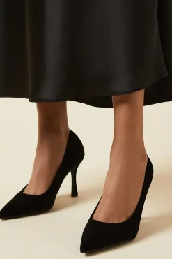 Danielle Velvet High Stiletto Heel Court Shoes