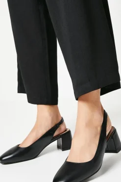 Danisa Slingback Medium Block Heel Court Shoes