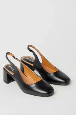 Danisa Slingback Medium Block Heel Court Shoes