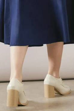 Dante Lace Up High Block Heel Loafers