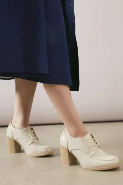 Dante Lace Up High Block Heel Loafers