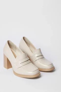 Daphne High Block Heel Penny Loafers