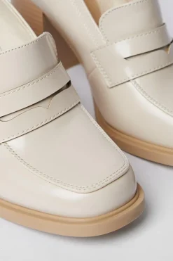 Daphne High Block Heel Penny Loafers