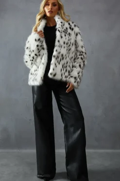 Dapple Faux Fur Coat