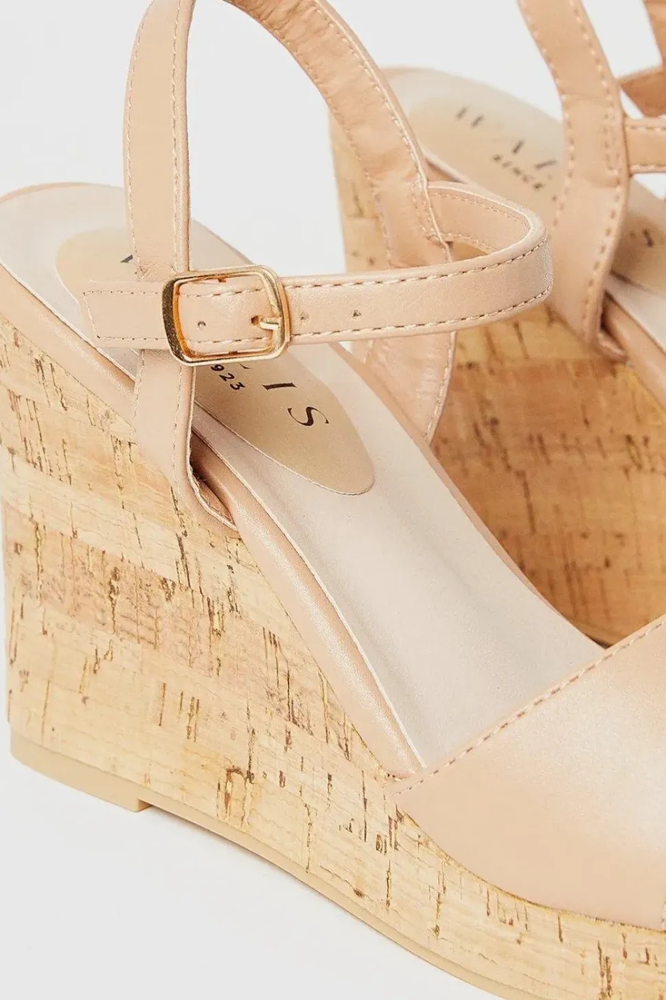 Daria Cork Effect Wedge Sandals