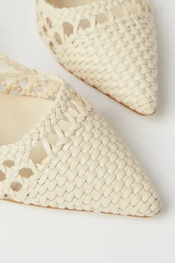 Darlena Basket Weave High Heel Slingback Court Shoes