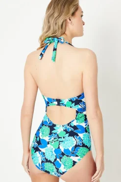 Dd+ Bold Blooms Balcony Swimsuit With Tummy Control