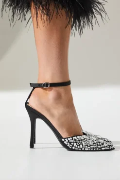 Debra Embellished High Stiletto Heel Court Shoe
