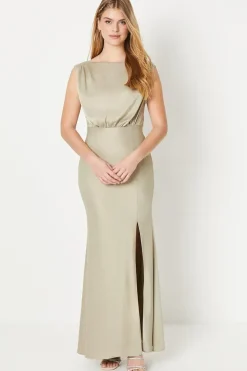 Debut London by Coast Cowl Back Satin Bridemaids Dress