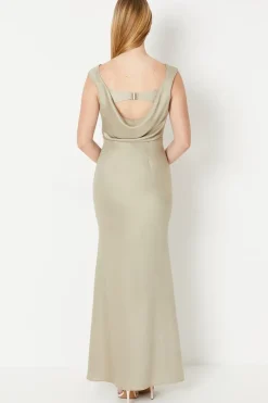 Debut London by Coast Cowl Back Satin Bridemaids Dress