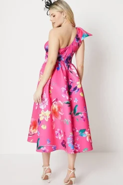 Debut London by Coast Floral One Shoulder Dress