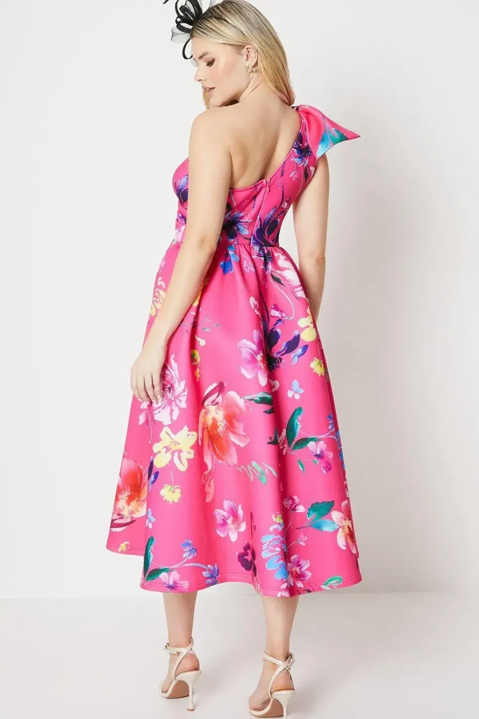 Debut London by Coast Floral One Shoulder Dress