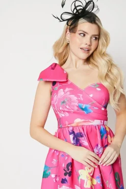Debut London by Coast Floral One Shoulder Dress