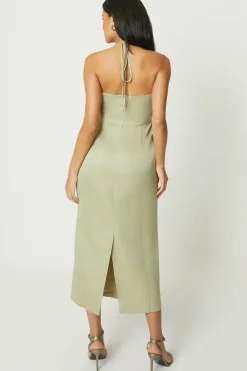Debut London by Coast Halterneck Satin Column Bridesmaids Dress