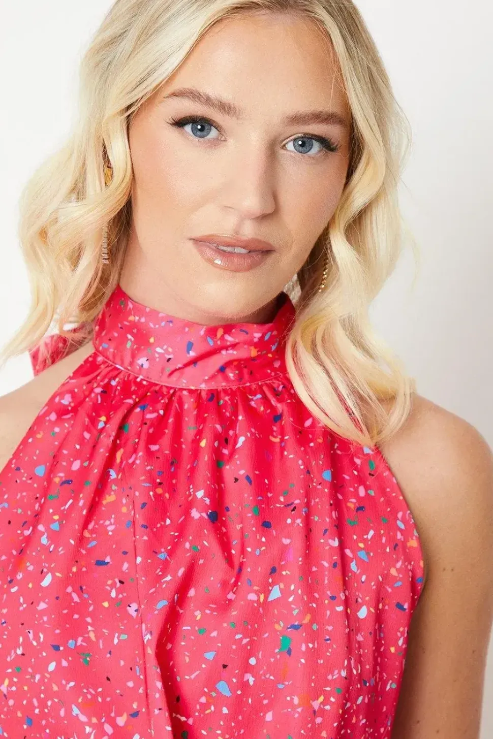 Debut London by Coast Halterneck Satin Midi Dress