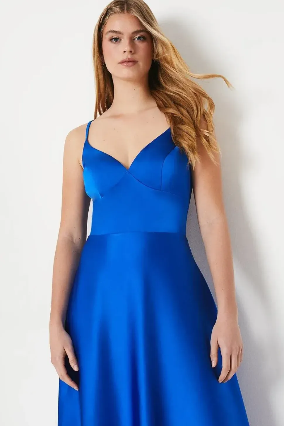 Debut London by Coast Lace Up Back Prom Maxi Dress