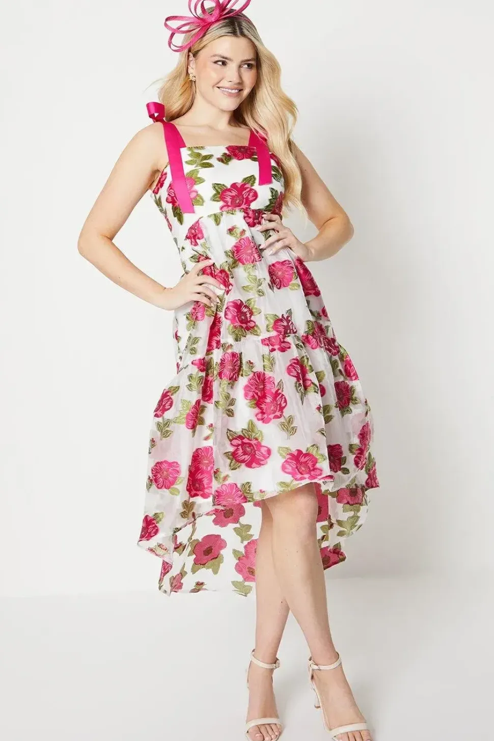 Debut London by Coast Organza Jacquard Trapeze Midaxi Dress