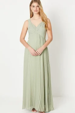 Debut London by Coast Pleated Bodice Georgette Bridesmaids Dress