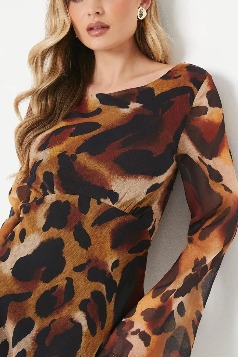 Debut London by Coast Printed Cowl Back Maxi Dress