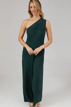 Debut London by Coast Ruched One Shoulder Scuba Crepe Bridesmaids Jumpsuit