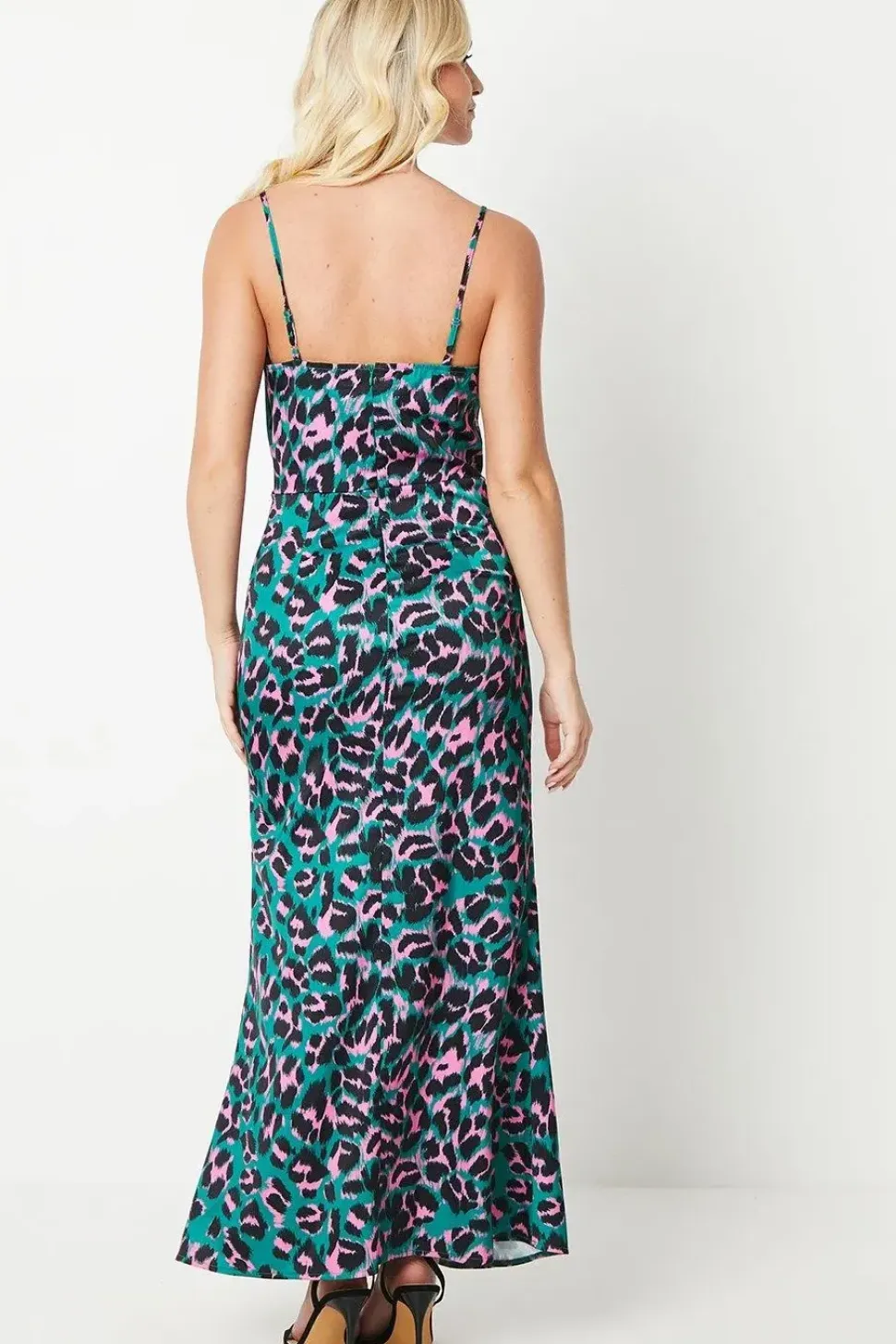 Debut London by Coast Satin Animal Printed Slip Dress