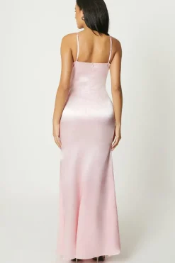 Debut London by Coast Strappy Satin Maxi Dress