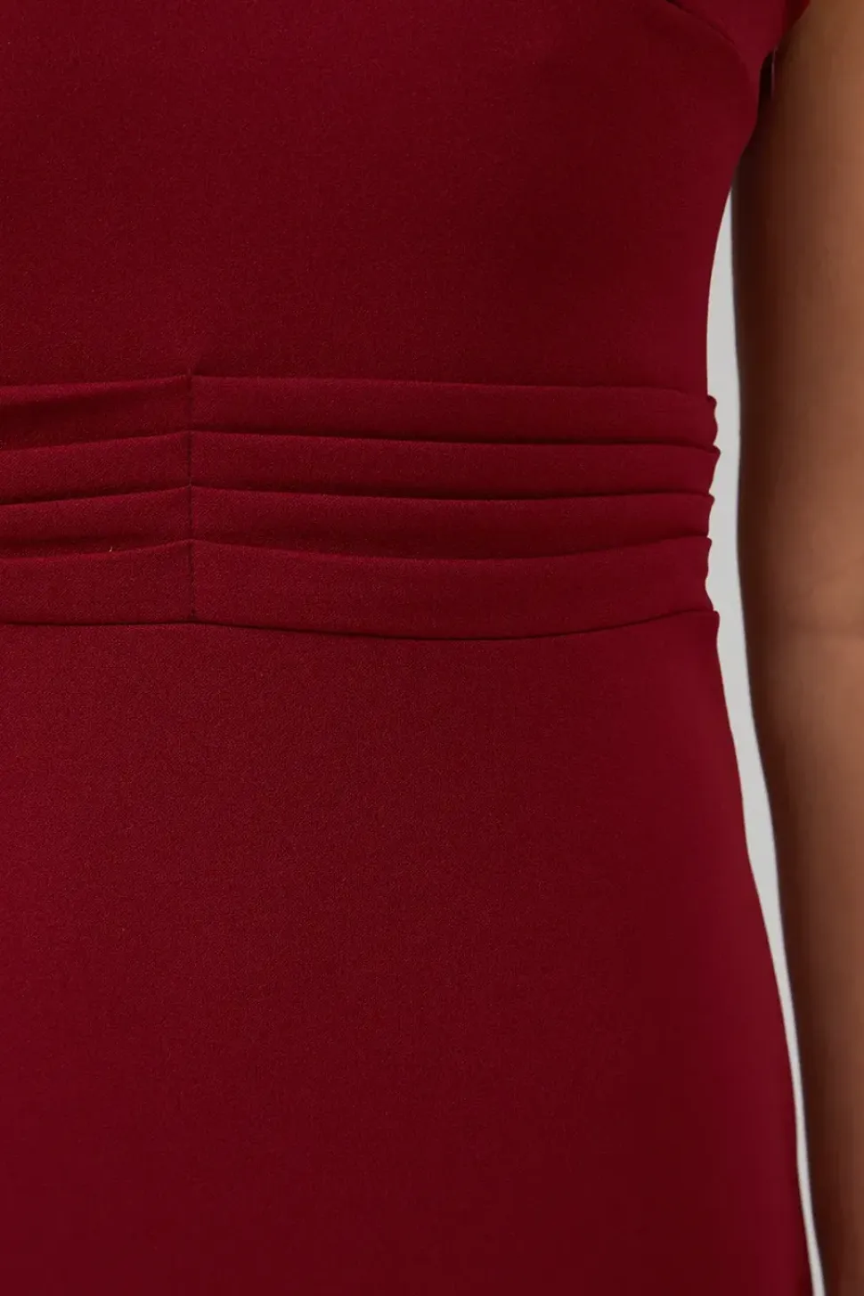 Debut London Pleated Waistband Stretch Crepe Bridesmaids Dress