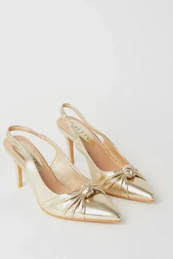 Deja Knot Detail Slingback Stiletto Court Shoes