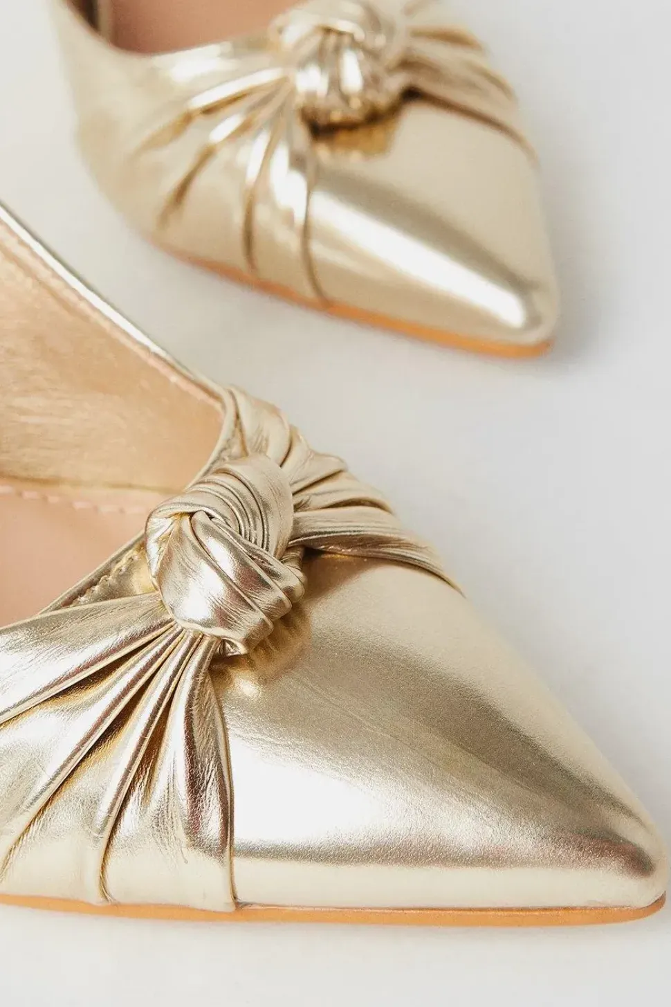 Deja Knot Detail Slingback Stiletto Court Shoes