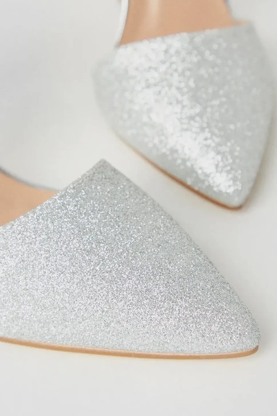 Dejas Glitter Mirror Metallic Court Shoes