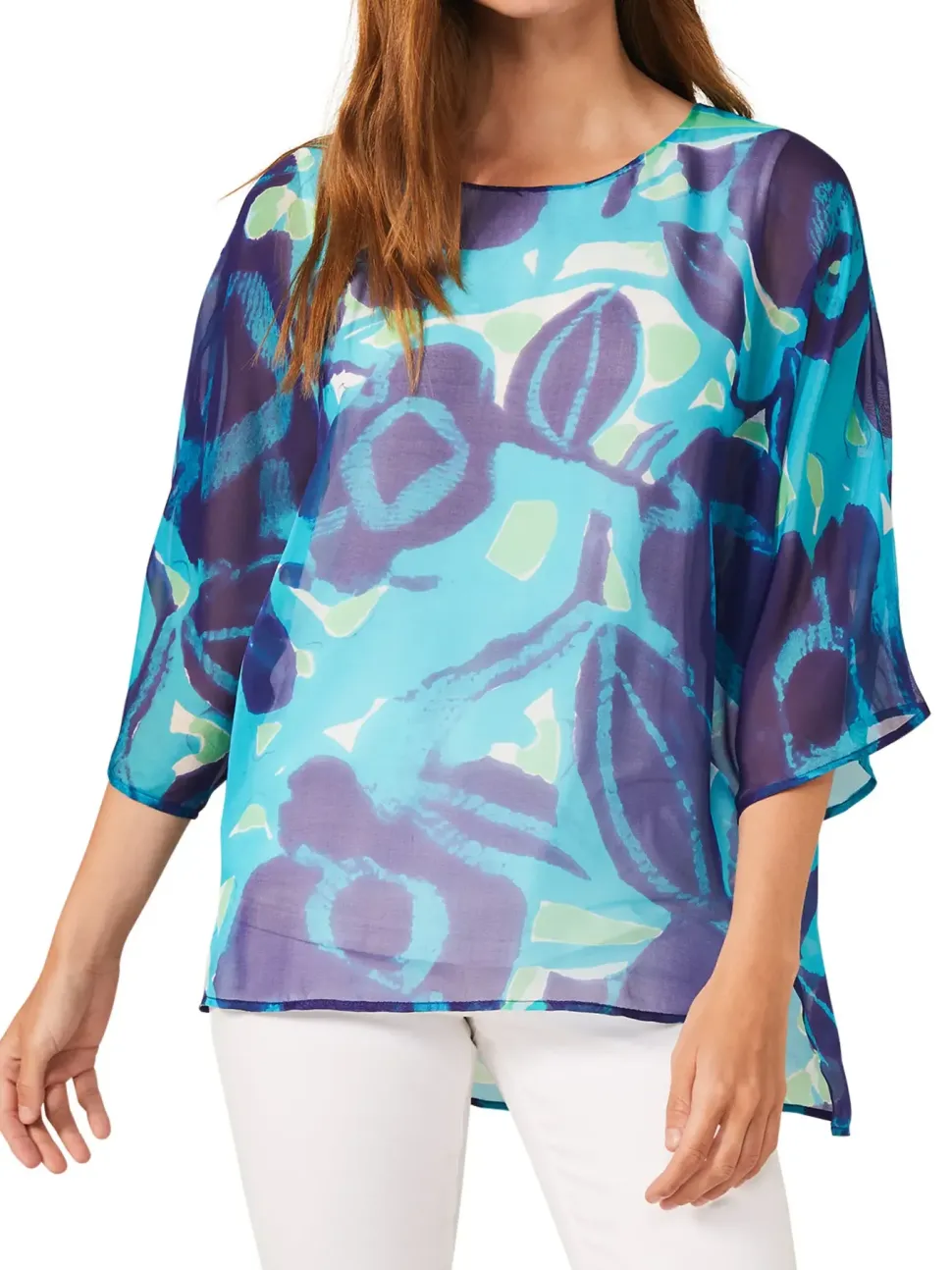 Delainey Silk Blouse-Printed