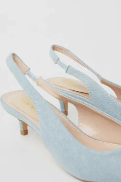 Delilah Kitten Heel Slingback Court Shoes