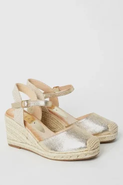 Demi Closed Toe High Espadrille Wedge Sandals