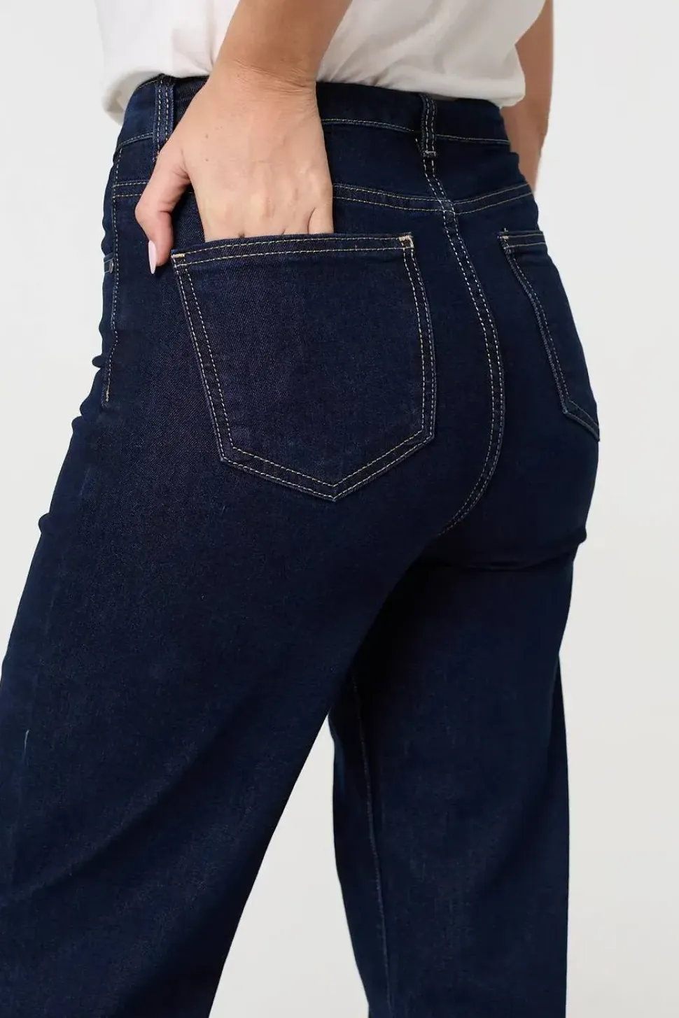 Denim High Waist Wide Leg Jeans
