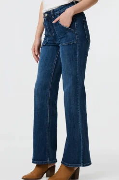Denim Pocket Detail High Waist Jeans
