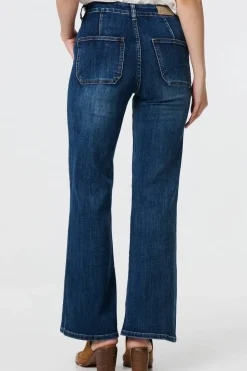 Denim Pocket Detail High Waist Jeans