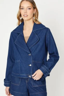 Denim Short Trench Coat