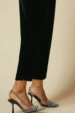 Detroit Embellished Diamante Slingback Court Shoe