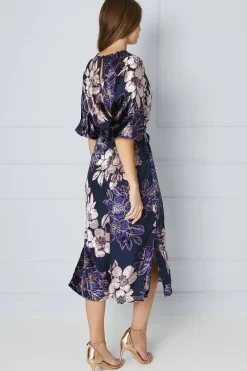 Devore Belted Midi Dress