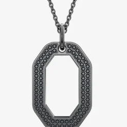 Dextera Black Octagon Pendant Necklace 5651703