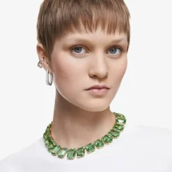 Dextera Crystal Octagon Medium Hoop Earrings 5618308