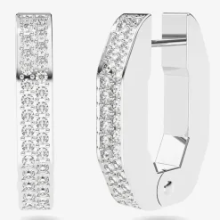 Dextera Crystal Octagon Small Hoop Earrings 5618307