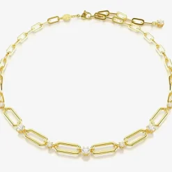 Dextera Gold Tone Plated Large Link Chain Necklace 5683354